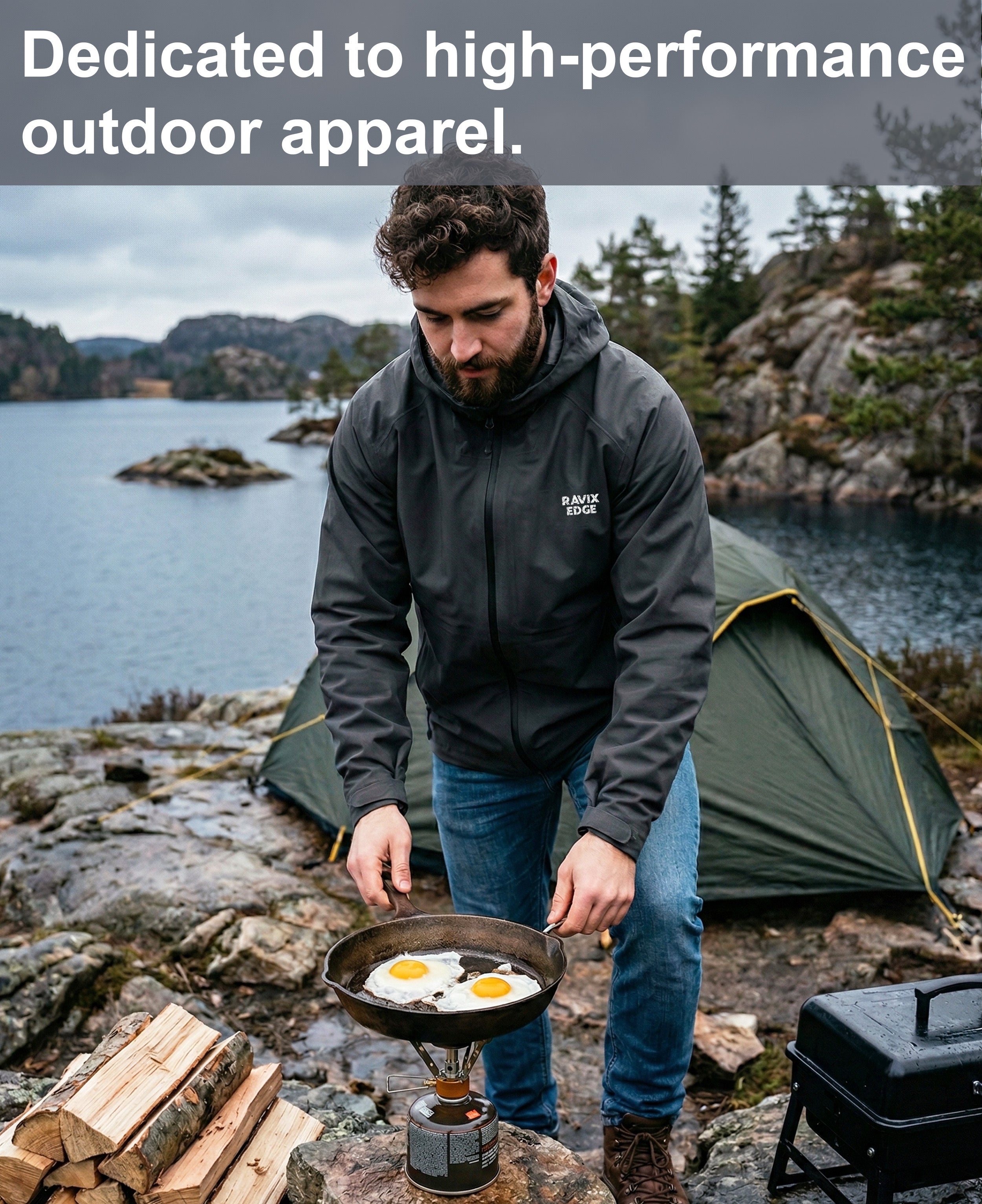 Men's Fluorine-Compliant Eco-Friendly Breathable Rain/Hardshell Jacket-02104