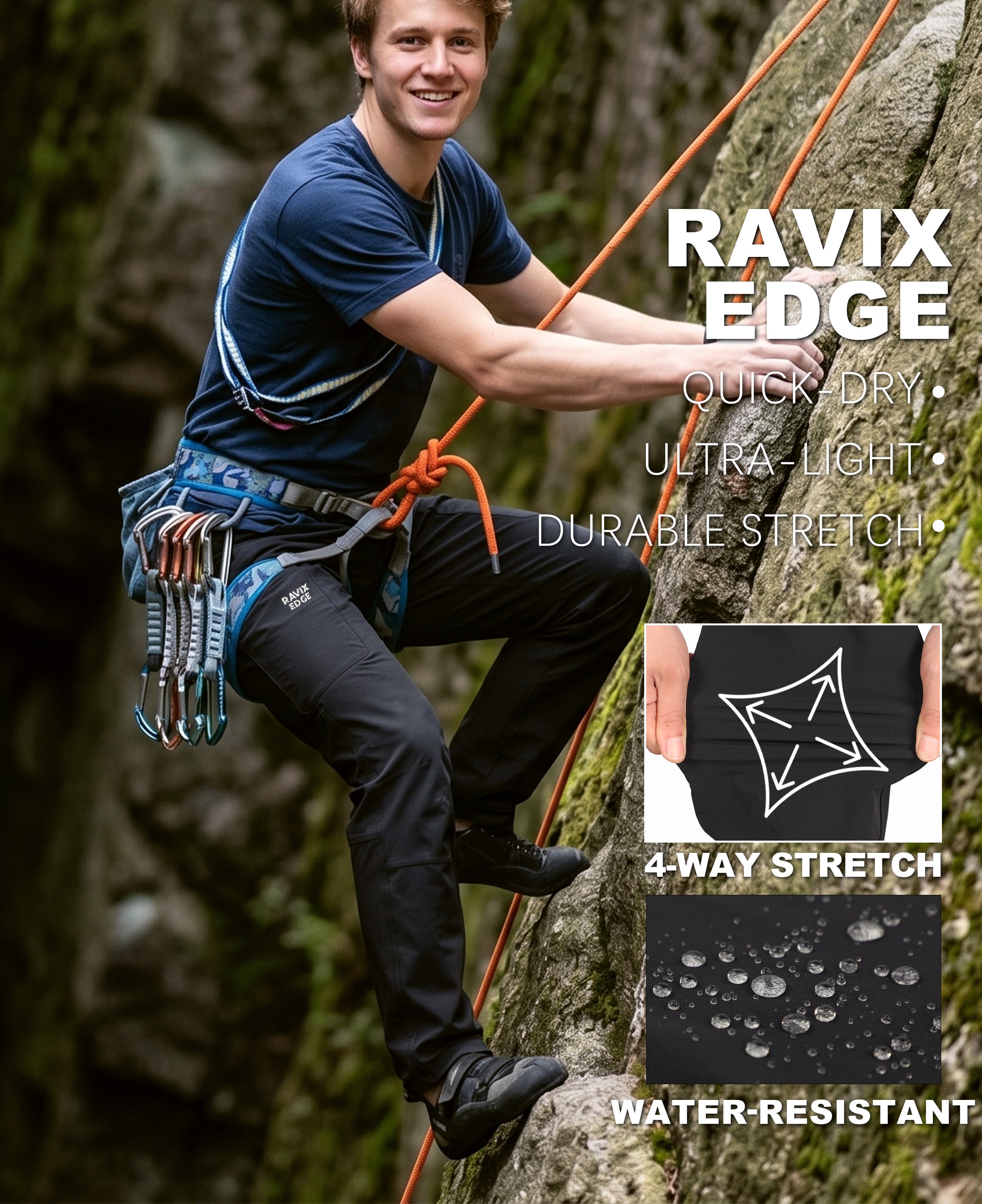 Men’s Durable Stretchy Softshell Mountain Bike Pants -03702
