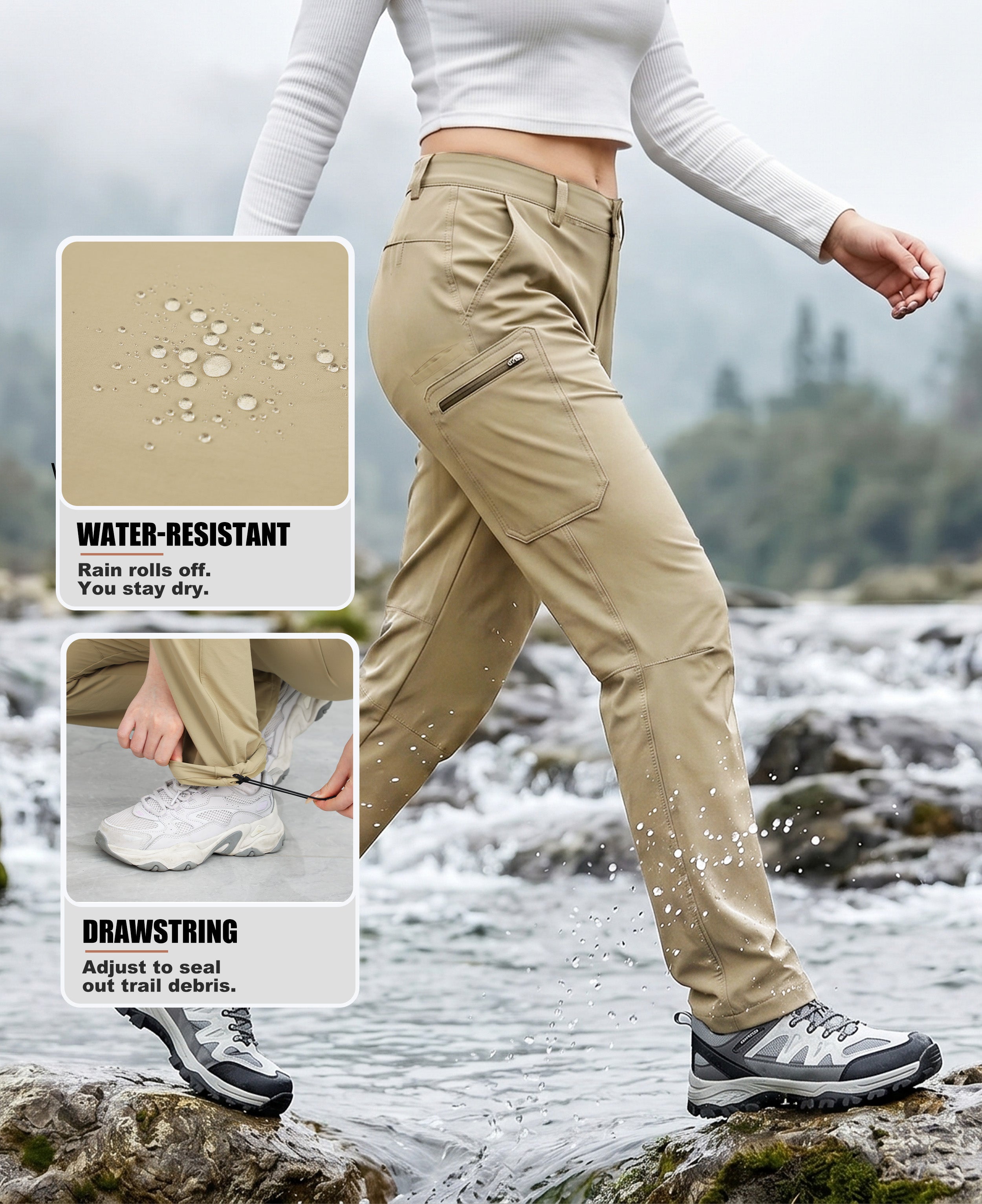 Women’s Durable Stretchy Softshell Mountain Bike Pants-03701