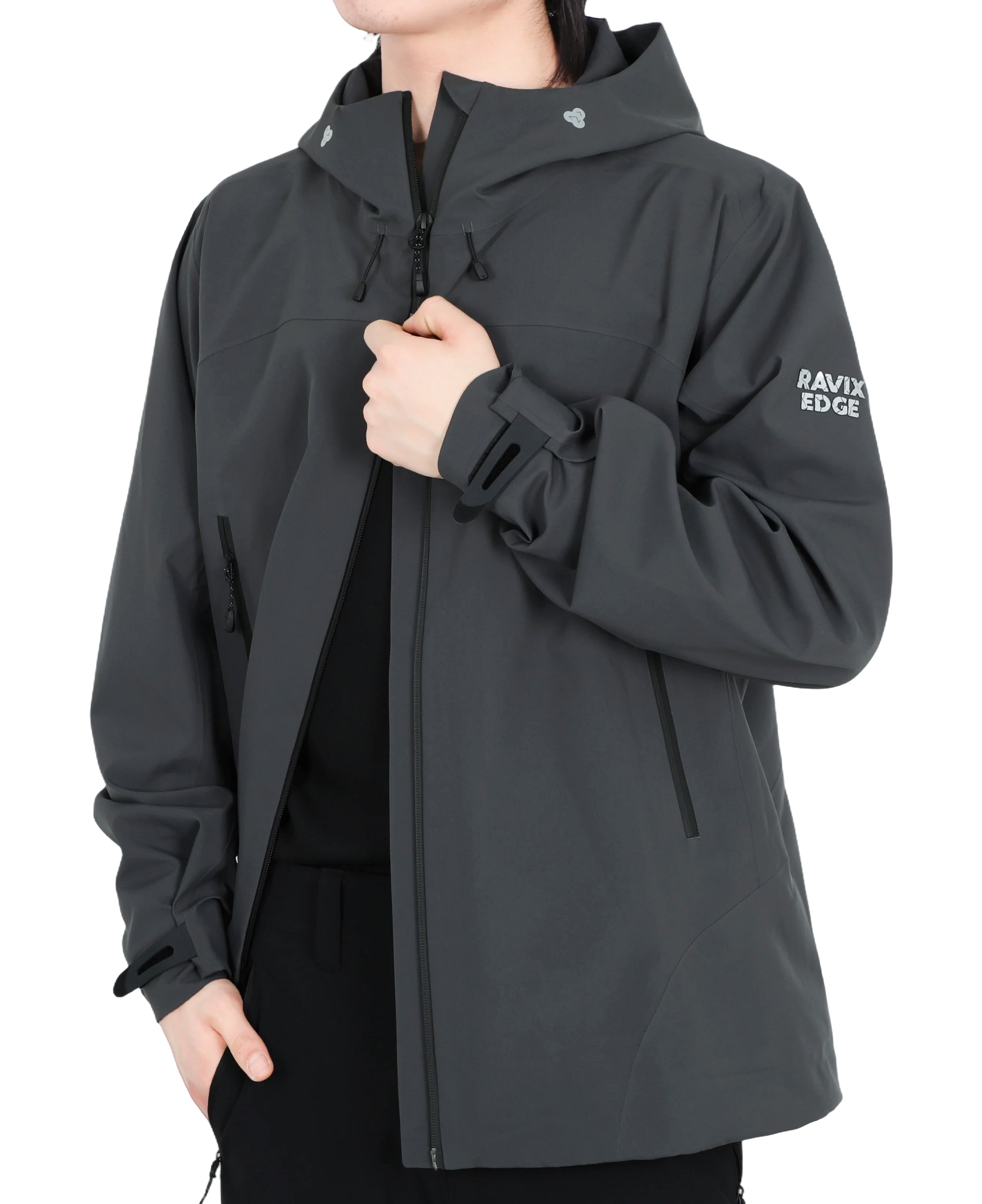 Men's Fluorine-Compliant Eco-Friendly Breathable Rain/Hardshell Jacket-02103
