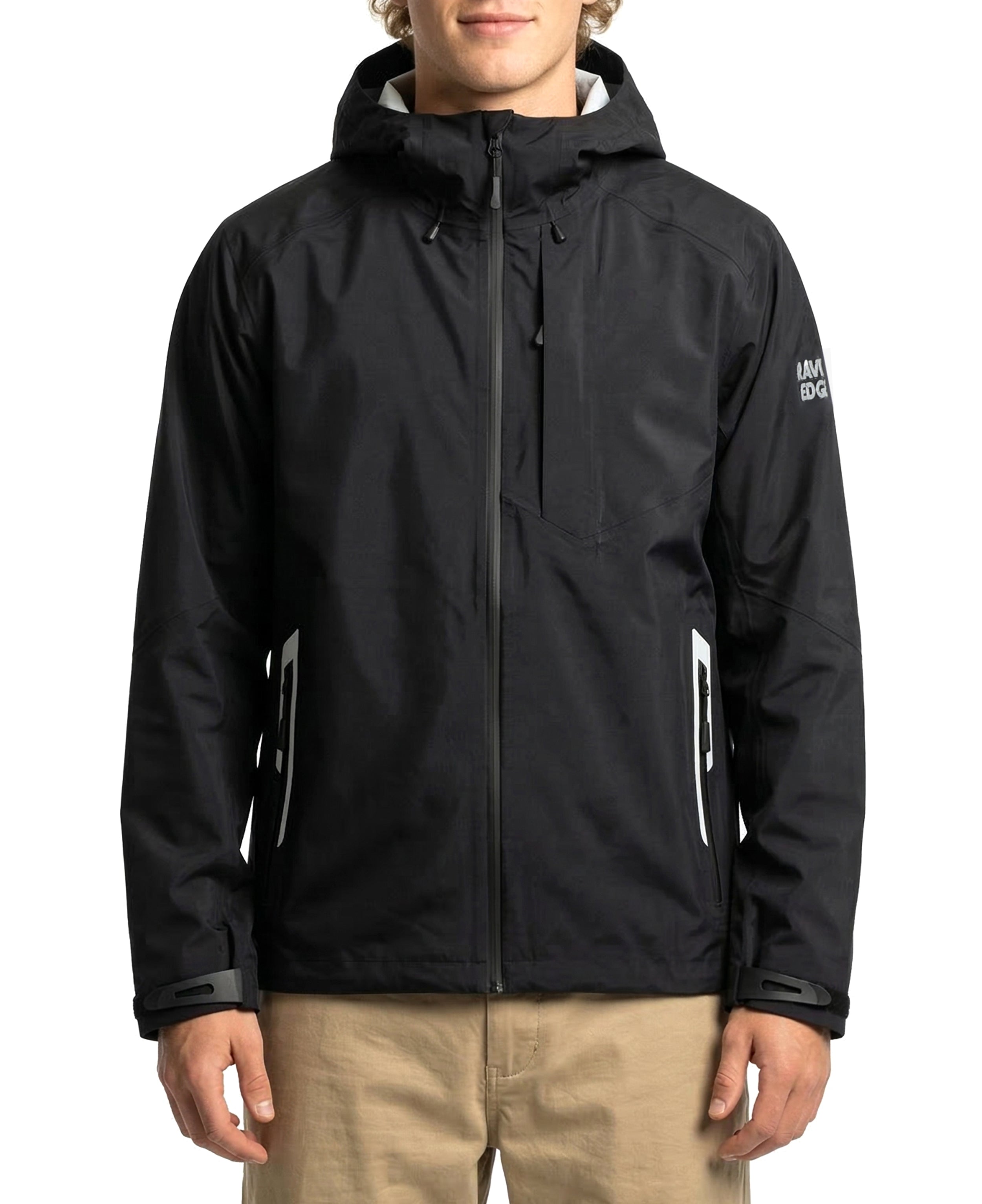 Men's Lightweight Fluorine-Compliant Eco-Friendly Breathable Rain/Hardshell Jacket - 01101