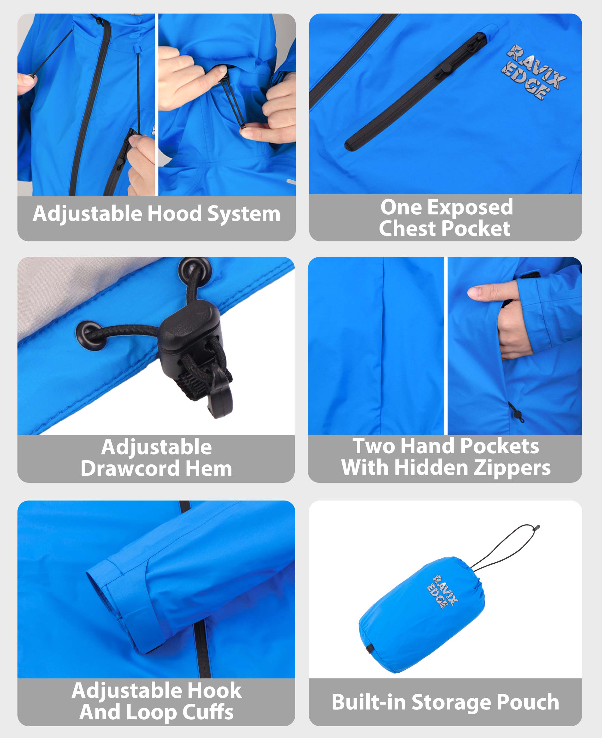 Women's Lightweight Fluorine-Compliant Eco-Friendly Breathable Rain/Hardshell Jacket -LV01105