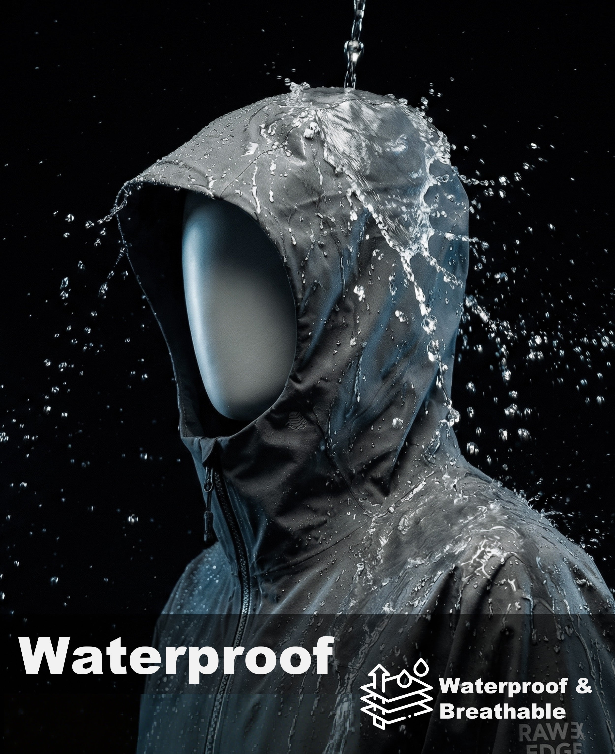 Men's Fluorine-Compliant Eco-Friendly Breathable Rain/Hardshell Jacket-02103