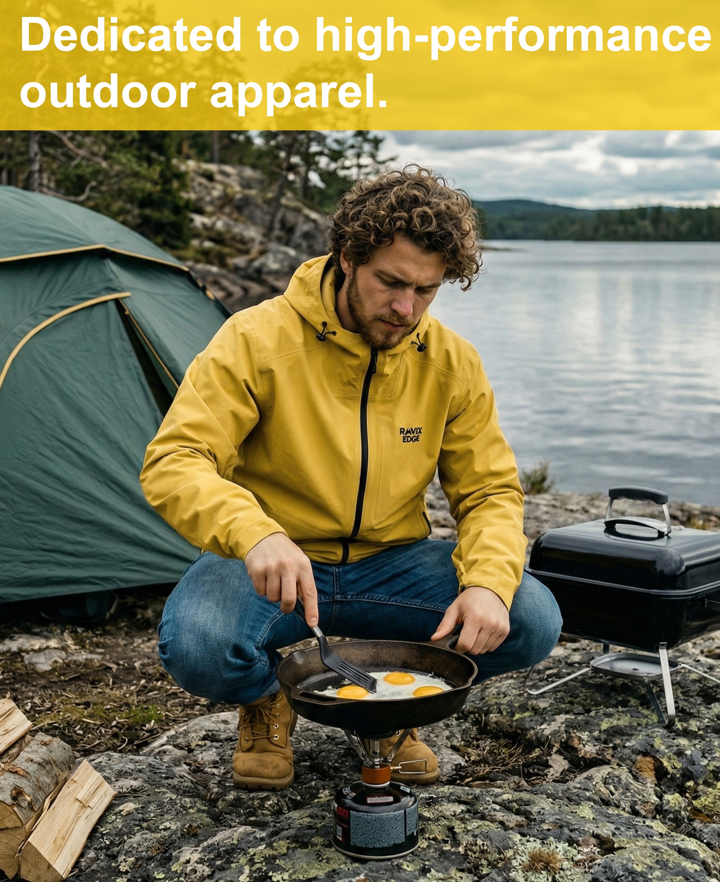 Men's Fluorine-Compliant Eco-Friendly Breathable Rain/Hardshell Jacket-02104