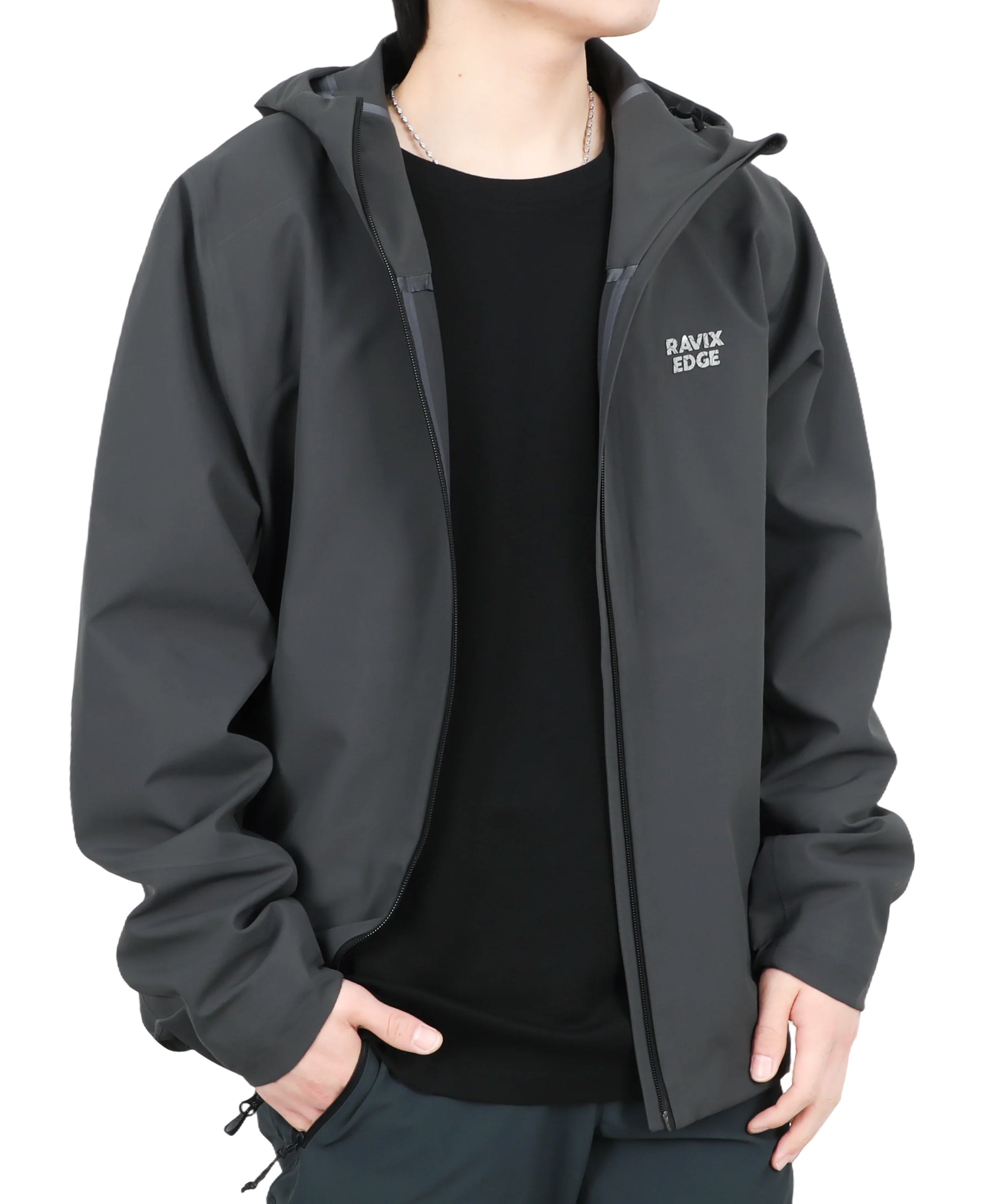 Men's Fluorine-Compliant Eco-Friendly Breathable Rain/Hardshell Jacket-02104