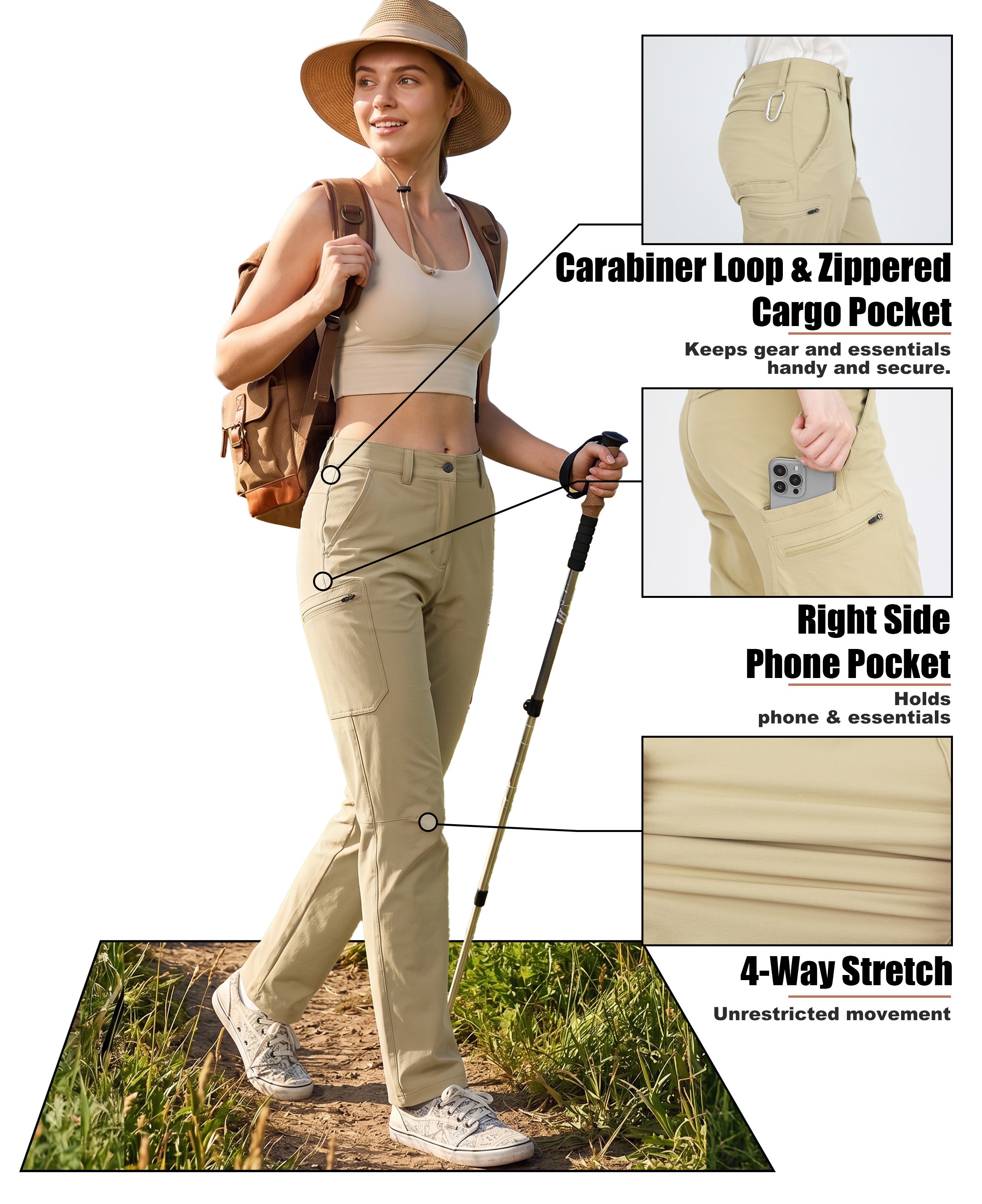 Women’s Durable Stretchy Softshell Mountain Bike Pants-03701