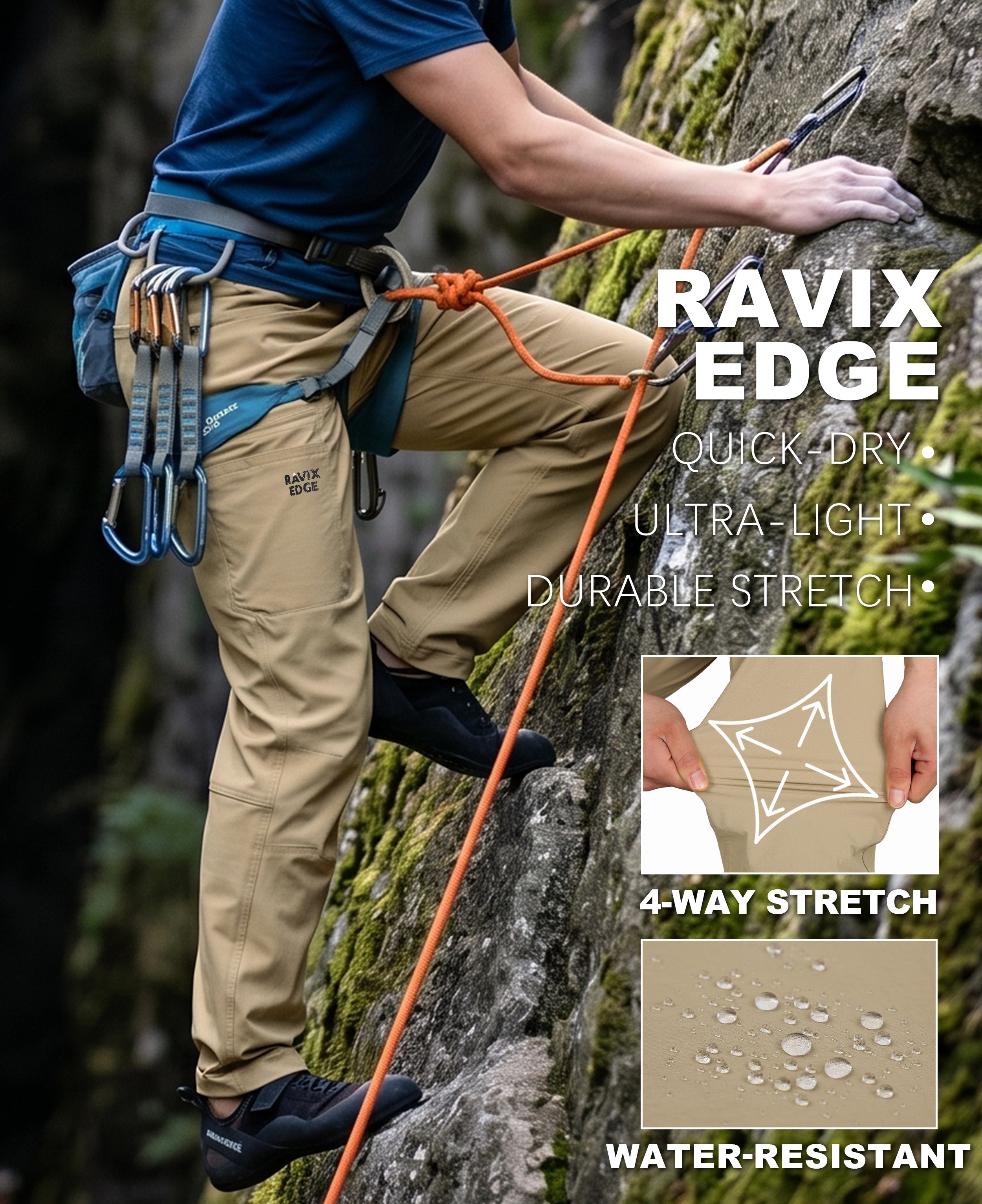 Men’s Durable Stretchy Softshell Mountain Bike Pants -03702