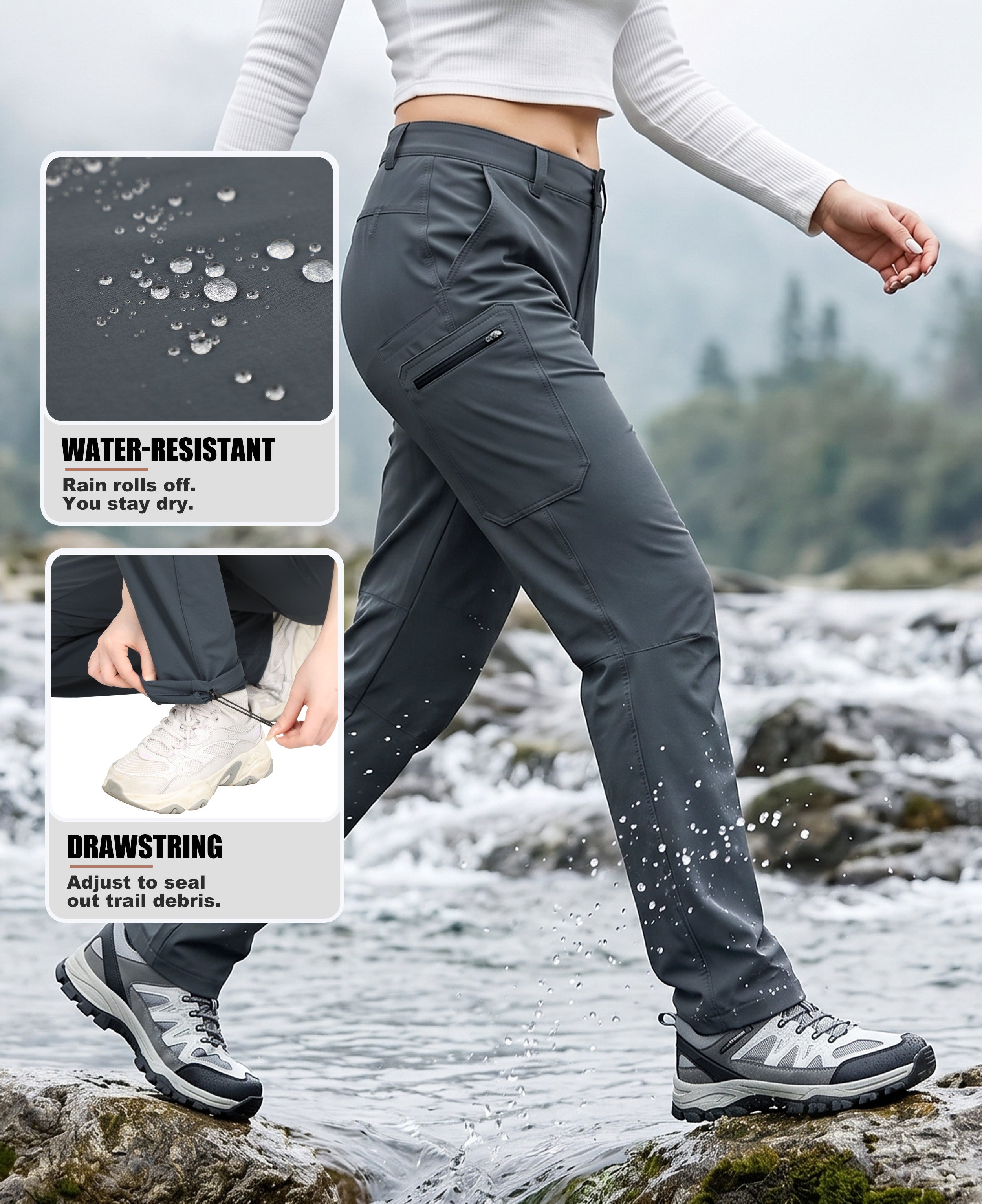 Women’s Durable Stretchy Softshell Mountain Bike Pants-03701