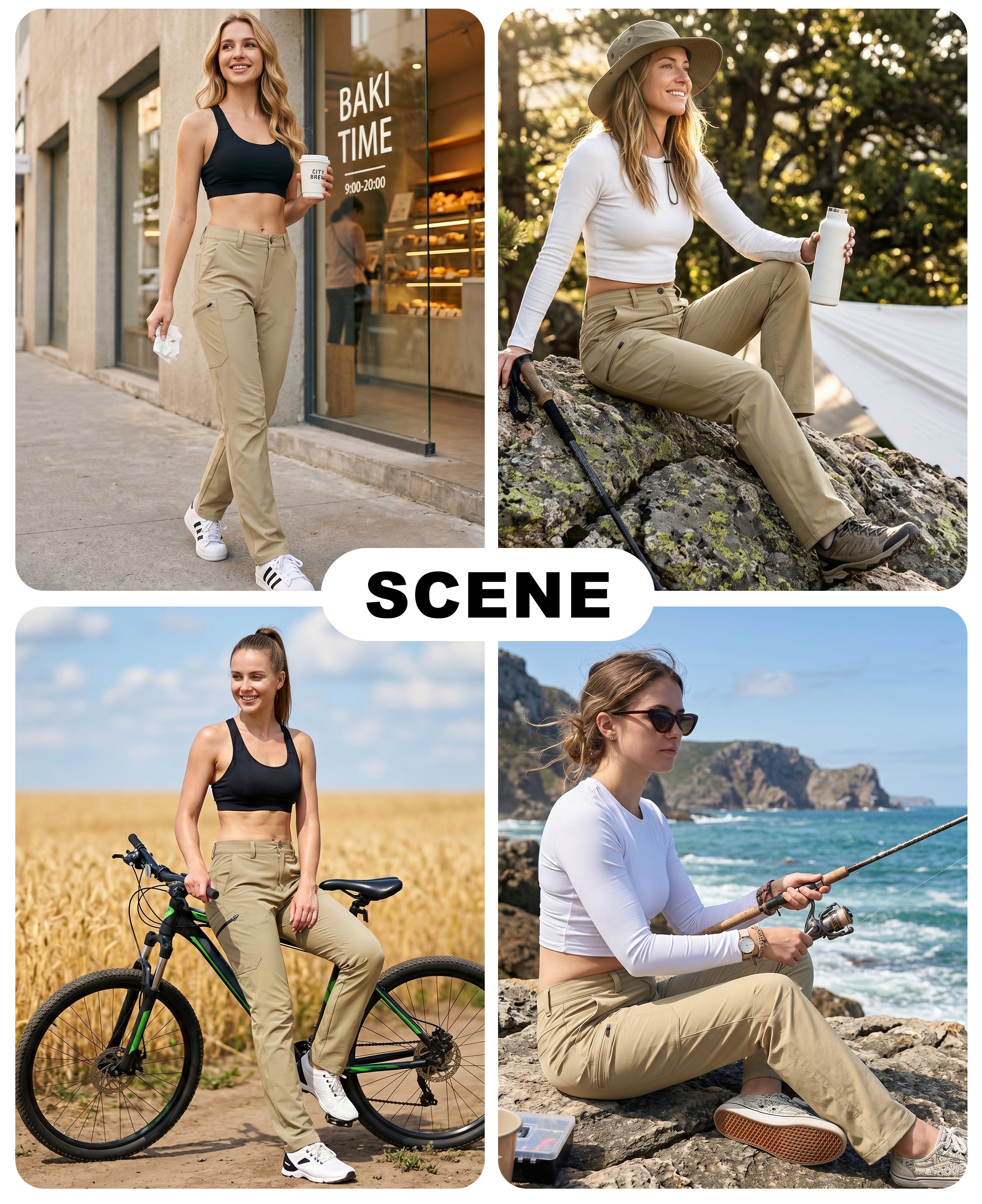 Women’s Durable Stretchy Softshell Mountain Bike Pants-03701