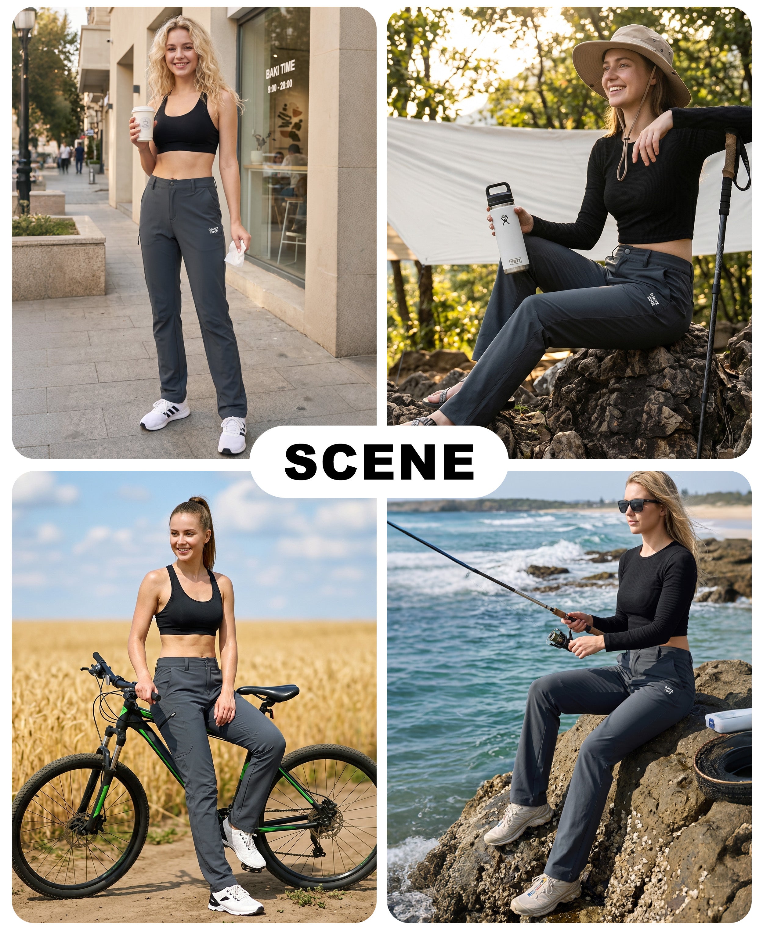 Women’s Durable Stretchy Softshell Mountain Bike Pants-03701