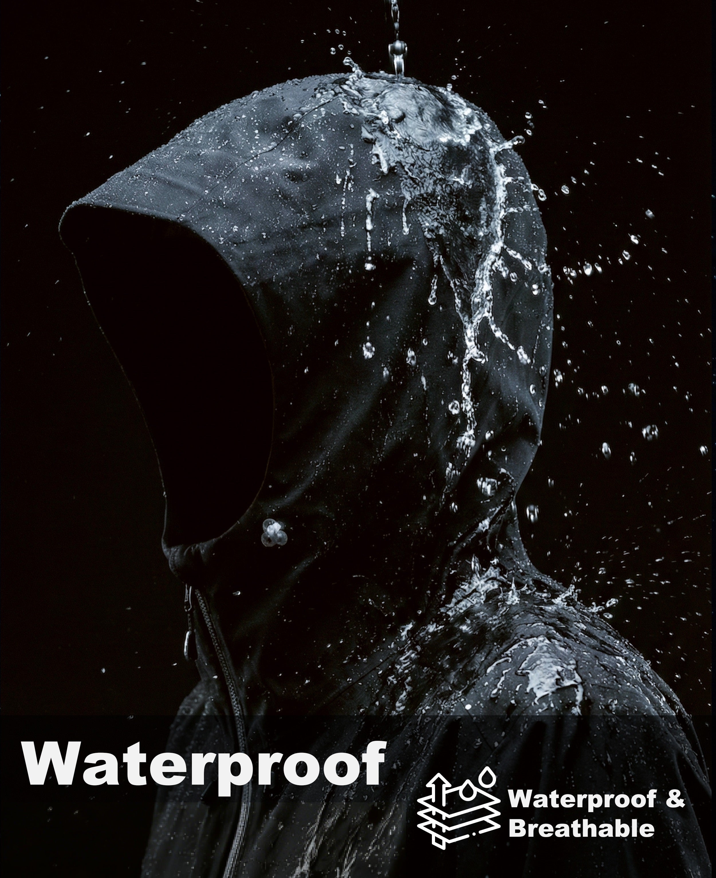 Men's Fluorine-Compliant Eco-Friendly Breathable Rain/Hardshell Jacket-02103